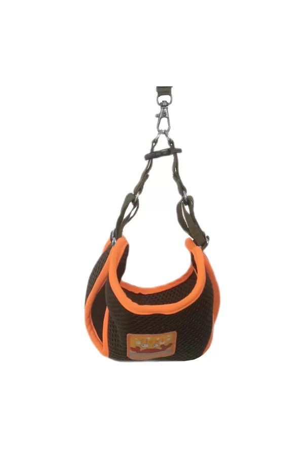 Kedi Köpek Havalı Göğüs Tasma Seti Small 32-40 cm + 130 cm Haki Turuncu