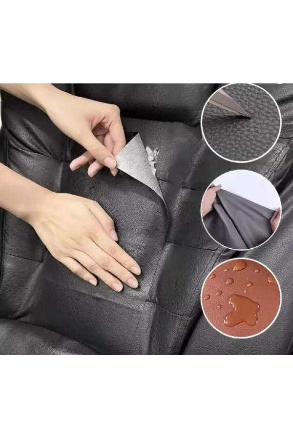 Kendinden Yapışkanlı Deri Döşeme Tamir Kiti Siyah 100x50