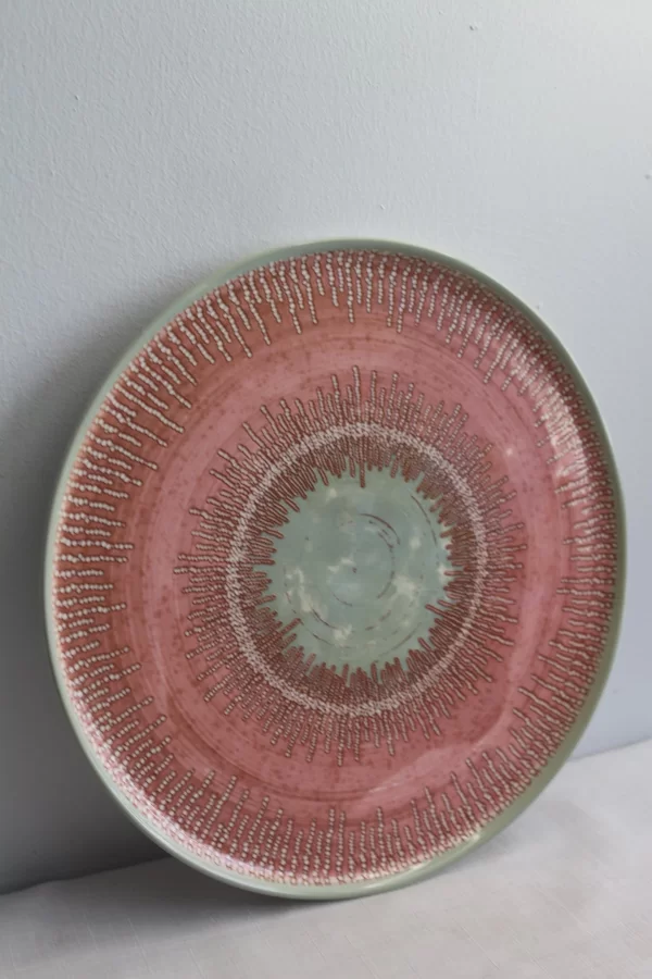 Keramika Ephesus Pembe Servis Tabak 28cm