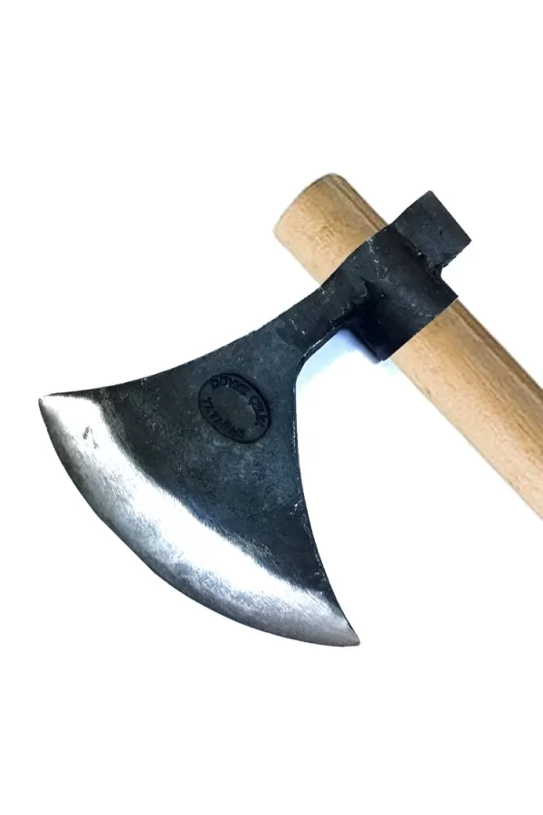 Keserli Saplı Büyük Ay Balta 90 Cm - Dövme Çelikten