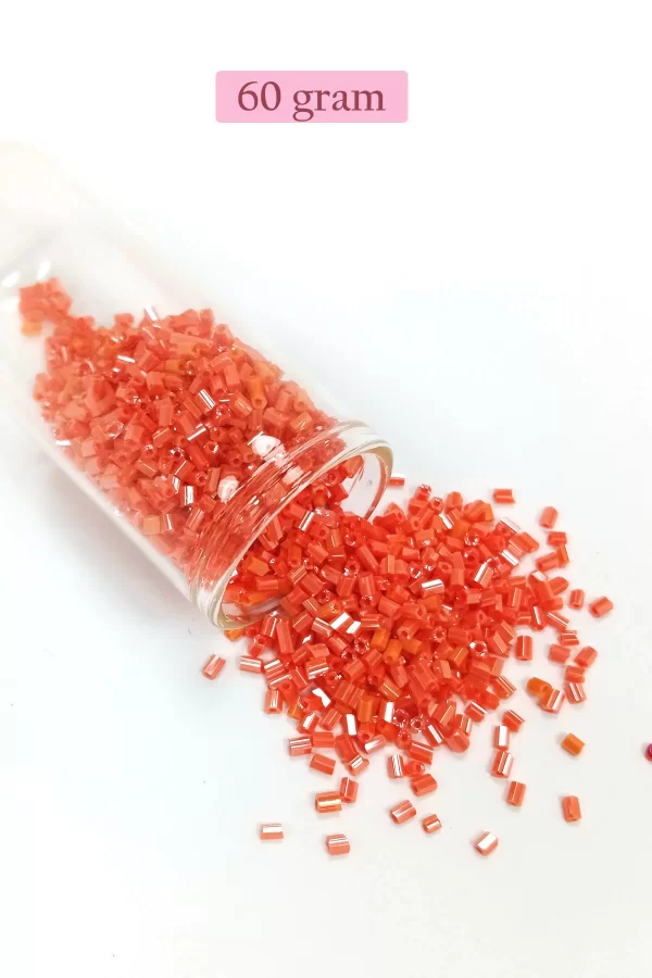 Kesme Cam Boncuk 2mm - 60 Gram - Mercan Kırmızı - BNC358