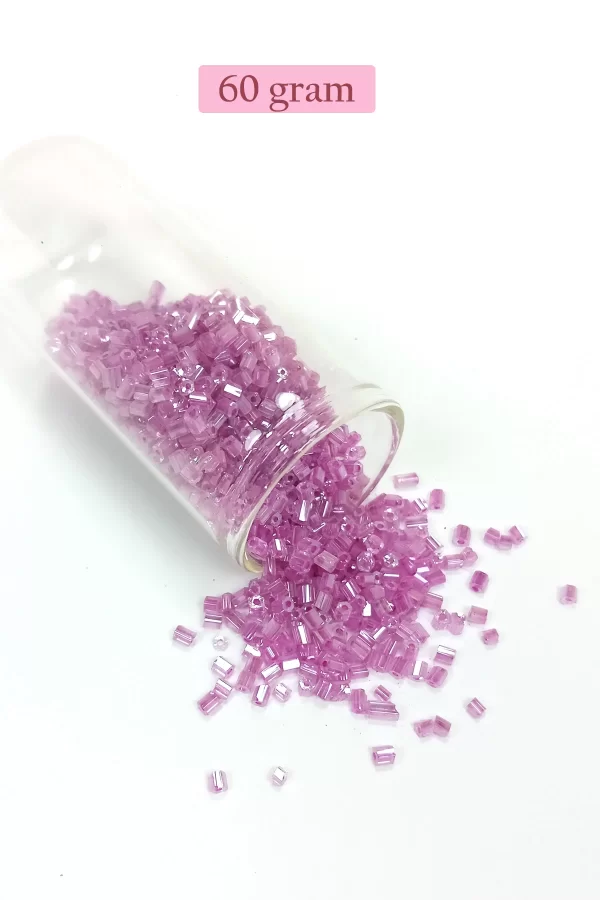 Kesme Cam Boncuk 2mm - 60 Gram - Şeffaf Eflatun - BNC359
