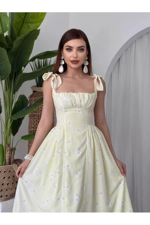 Khalesı Omuz Bağlamalı Elbise