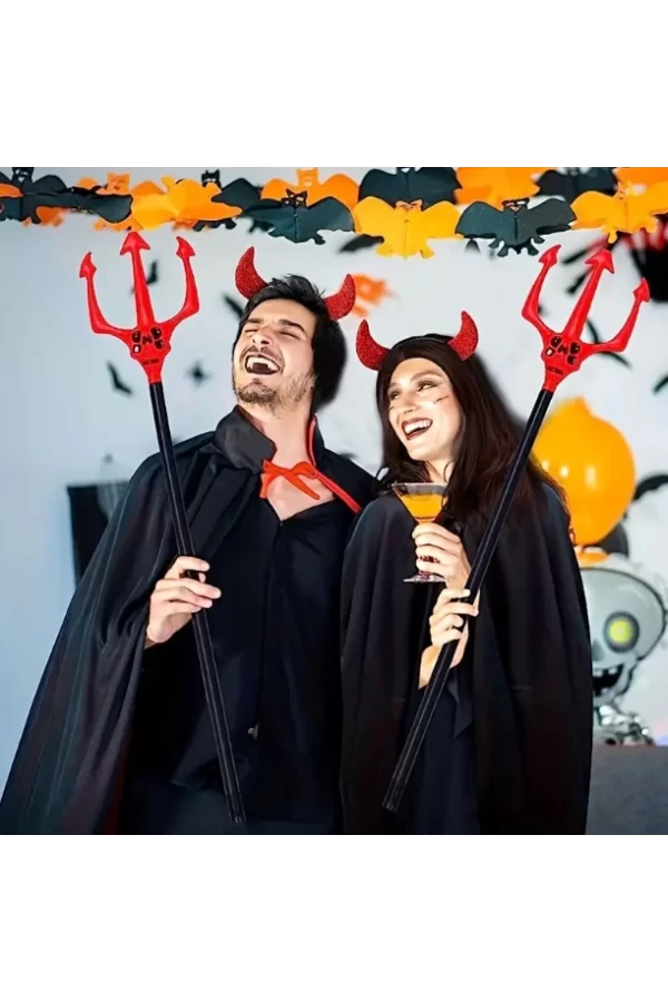 Kırmızı Renk Halloween Cadılar Bayramı Çatal