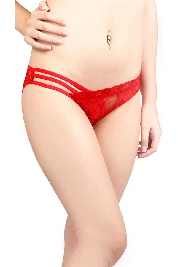 Kırmızı Şerit Detaylı Seksi Külot Tm1139