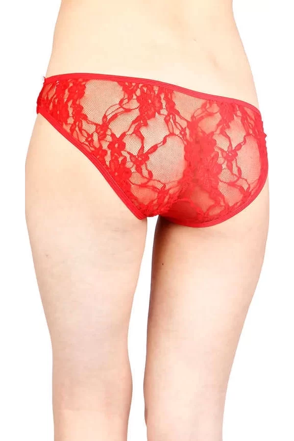 Kırmızı Şerit Detaylı Seksi Külot Tm1139