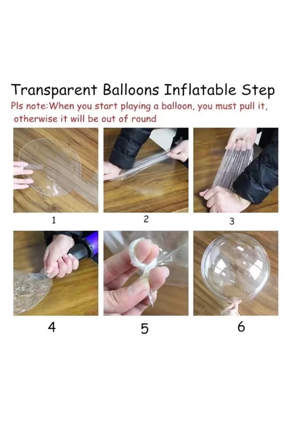 Kırmızı Simli Yulak Şeffaf Balon 24 İnç