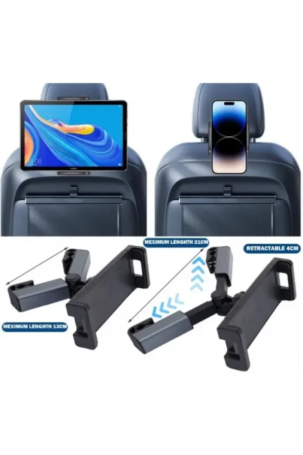 Koltuk Arkası Ayarlanabilir Tablet Telefon Tutucu