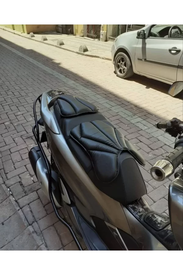 Luz&Pos Konfor Sele Motosiklet Üniversal Koltuk Konfor Sele Deri - Siyah
