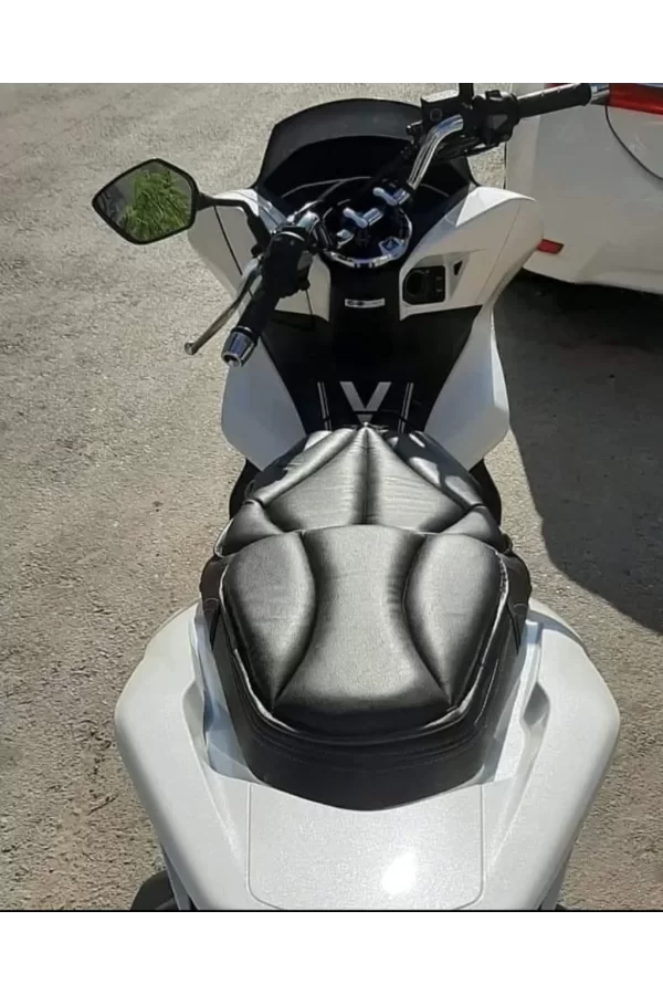 Luz&Pos Konfor Sele Motosiklet Üniversal Koltuk Konfor Sele Deri - Siyah