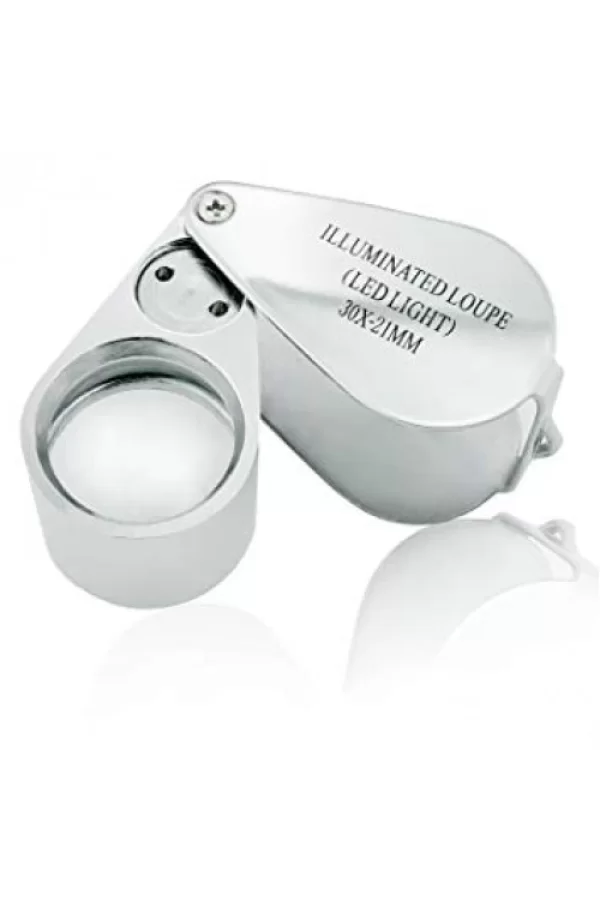 Kontrol, Için Özel Kutulu Metal Işıklı Lup 30x21