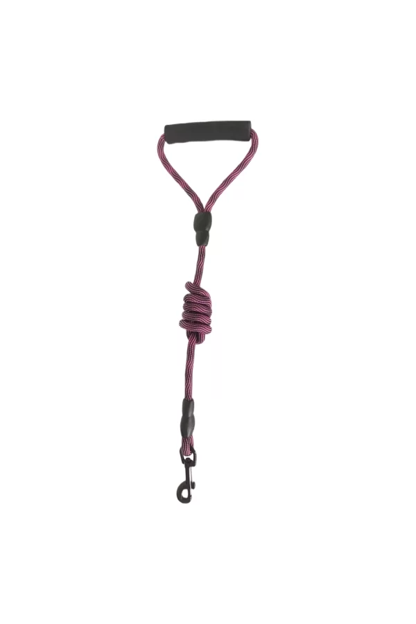 Köpek Göğüs Tasma Seti Dalga Desenli 2 cm*40-58 cm Mor-Pembe