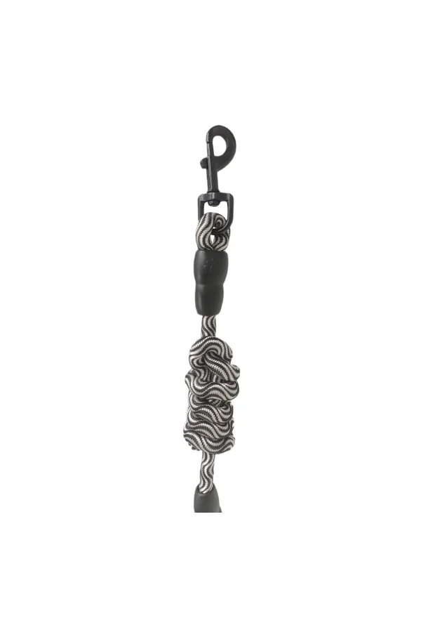 Köpek Göğüs Tasma Seti Dalga Desenli 2.5 cm*50-72 cm Siyah-Beyaz