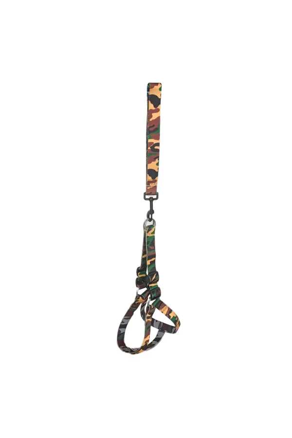 Köpek Göğüs Tasma Seti Dokuma 3 cm*70-90 cm Kamuflaj