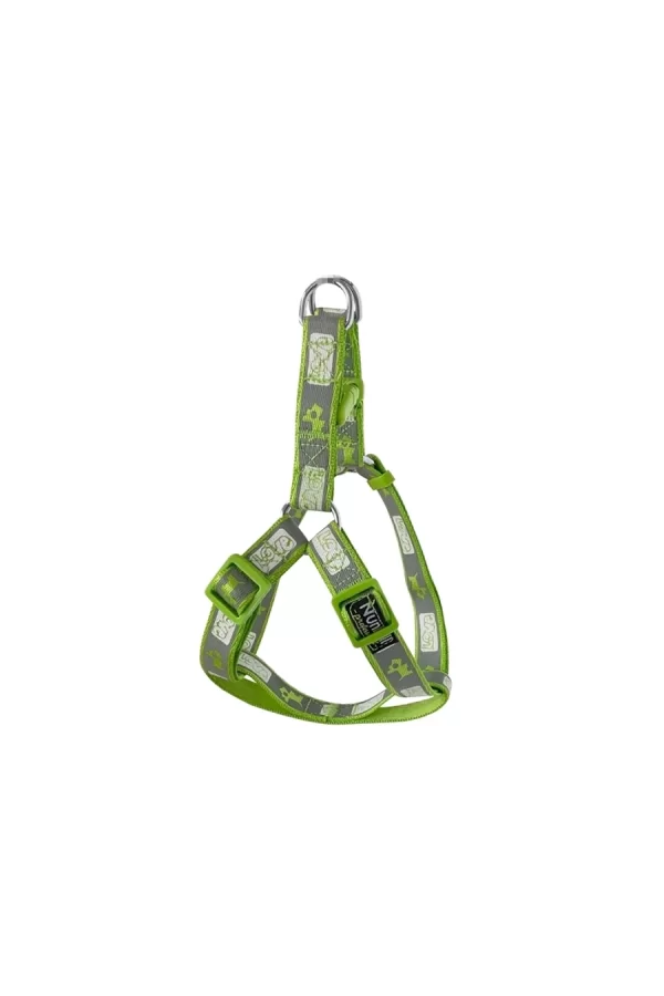 Köpek Göğüs Tasma Seti Köpek Desenli 120 cm-47 cm-67 cm Yeşil