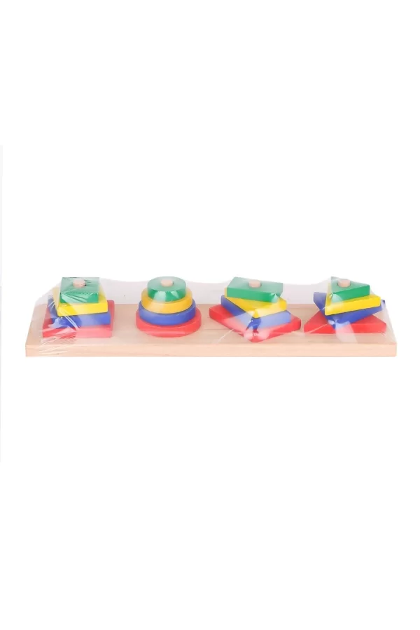 Kr006 Woodoy Renkli Geometrik Şekiller -karsan  Oyuncak