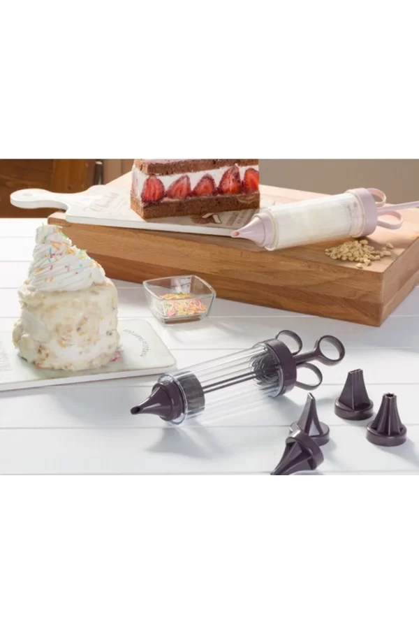 Krema Pompası Seti -pasta Kek Süsleme Krema Şekillendirme Aparatı Seti