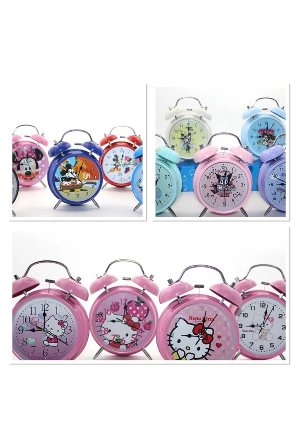 Kuromi, Hello Kitty, Mickey Mouse Masa Üstü Çalar Saat