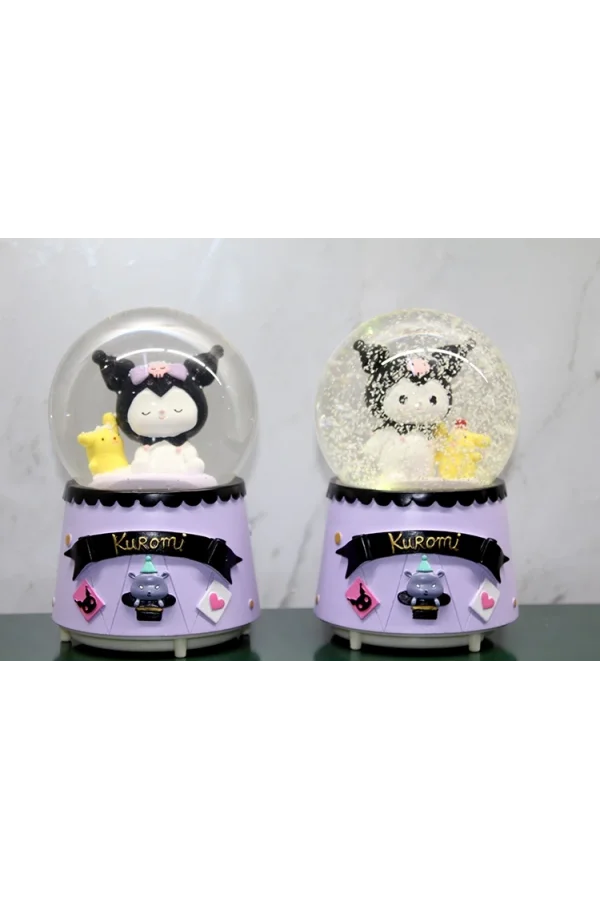 Kuromi Işıklı Müzikli Kar Küresi Orta Boy Alk3044