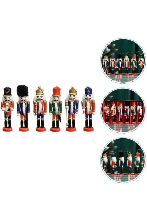 KURŞUN ASKER AHŞAP DEKORATİF EŞYA (6lı SET 13CM)