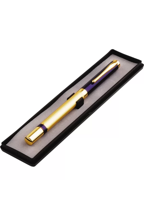 Kutulu Lacivert Gold Tasarım Roller Kalem