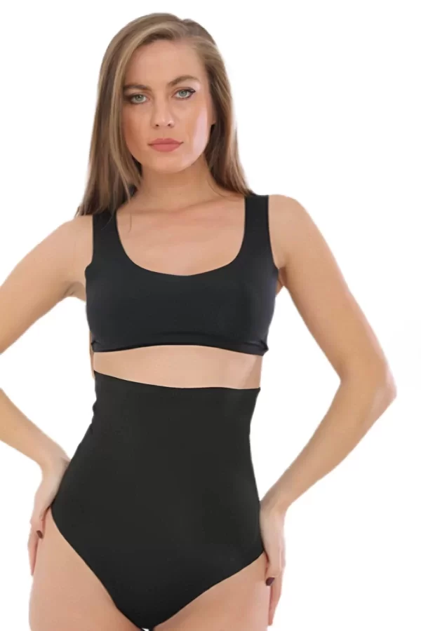 Lazer Kesim Yüksek Bel Slip Korse