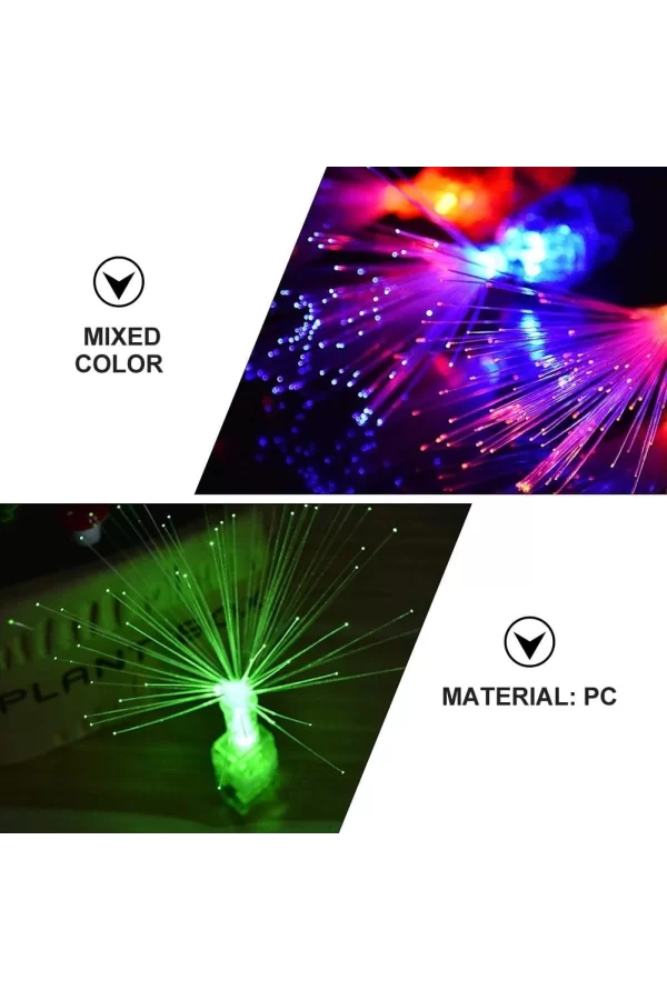 Led Işıklı Renkli Püsküllü Parmak Işığı 4 Renk 4 Adet