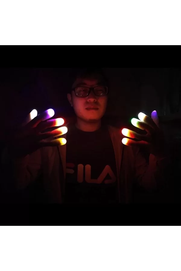 Led Işıklı Renkli Sihirli Parmak Işıklı Parmak Şaka Parmak 1 Adet