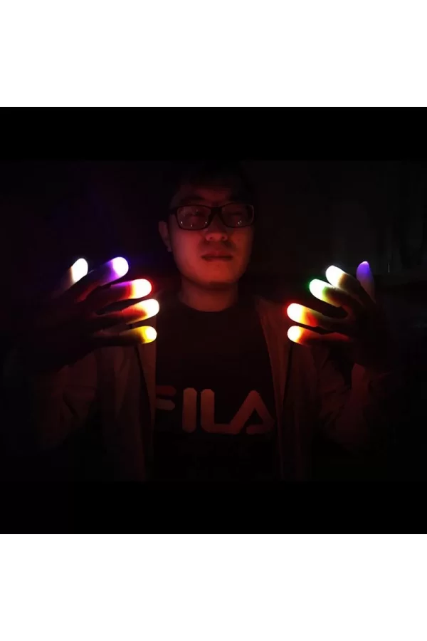 Led Işıklı Renkli Sihirli Parmak Şaka