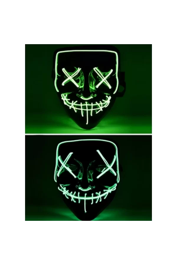 LED Işıklı Yeşil Maske