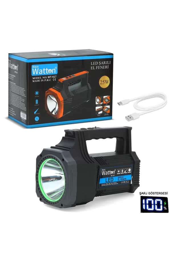 Led Şarjlı El Feneri 25w  Wt-417