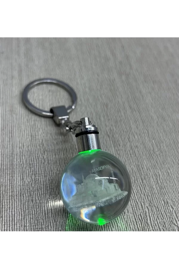 Ledli Ayasofya Tasarımı Kristal Anahtarlık Alk3803