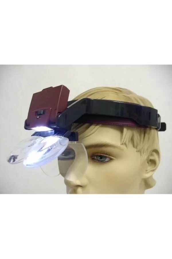 Lens Takmalı 4 Lens , Led Lambalı Şapka Tip Büyüteç