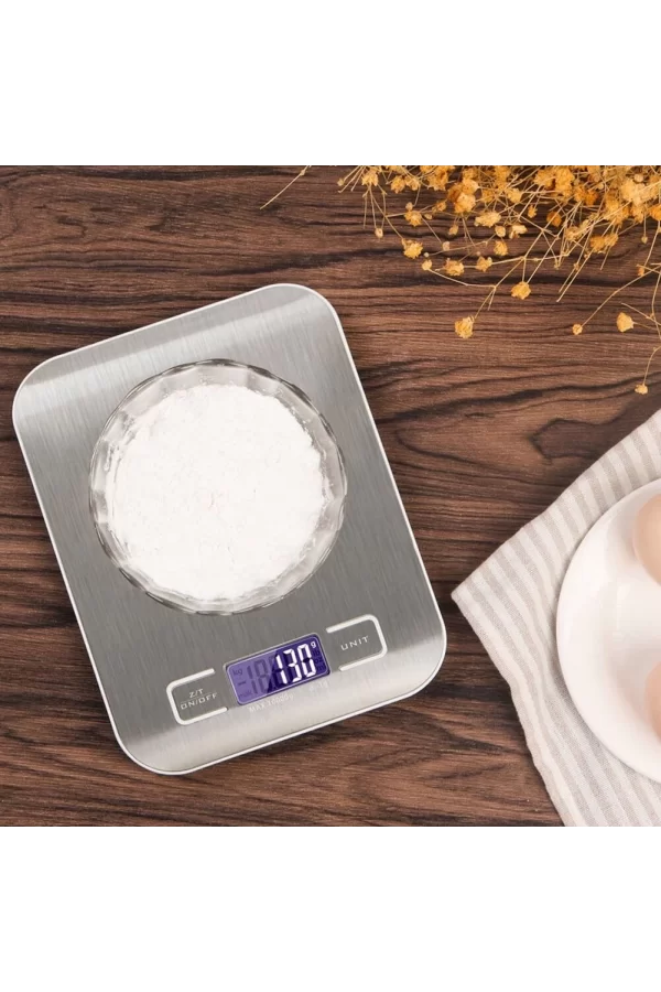 Lüx Dijital Mutfak Terazisi 5 Kg 1 Gr Hassas Paslanmaz Çelik + Pil