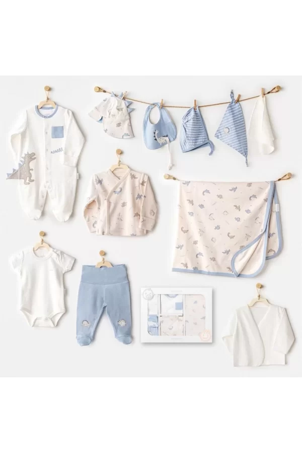 Luz&Pos Andywawa Ac25911 Newborn Set Dino 10lu Hastane Çıkışı Beige