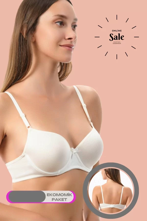 Luz&Pos Arias Closet Beyaz Dolgusuz Mikro Tek Sütyen