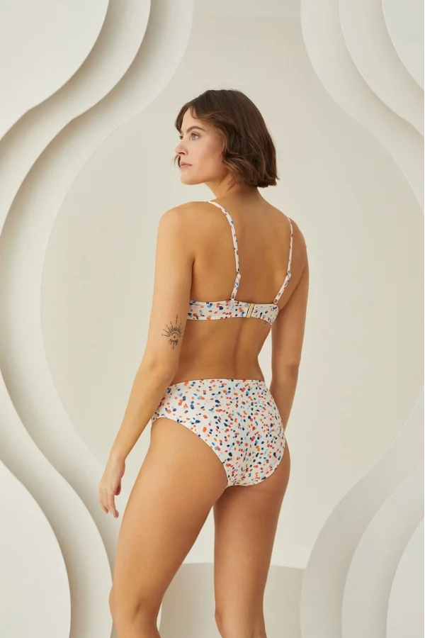 Luz&Pos Arias Closet Puantiyeli Şık Desenli Kaplı Bikini Takımı