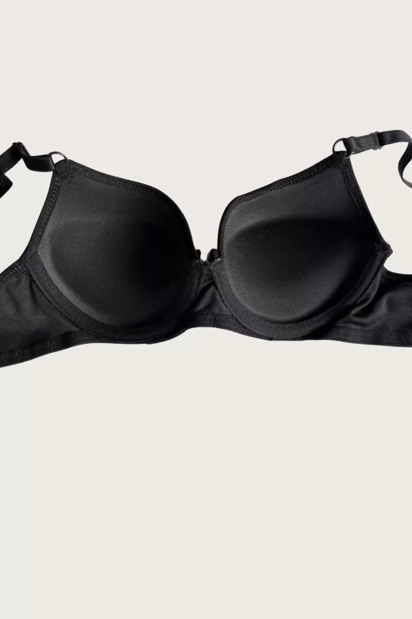 Luz&Pos Arias Closet Siyah-kırmızı 2li Mikro Kumaş Push Up Dolgulu Balenli Günlük Destekli Sütyen