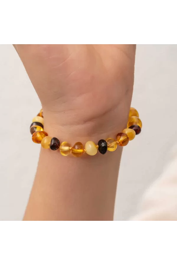 Luz&Pos Bebek Damla Kehribar Bileklik