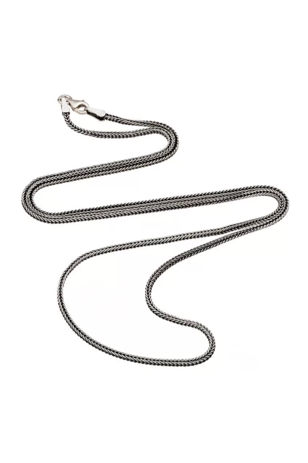 Luz&Pos ​gümüş 2 Mm Tilki Kuyruğu 65 Cm Zincir