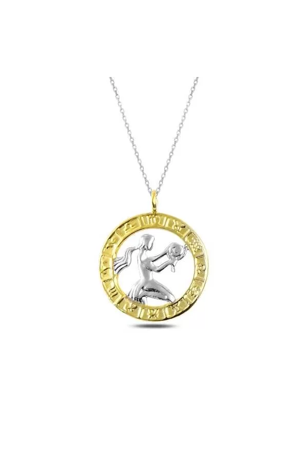 Luz&Pos ​gümüş Gold Başak Burcu Kolye