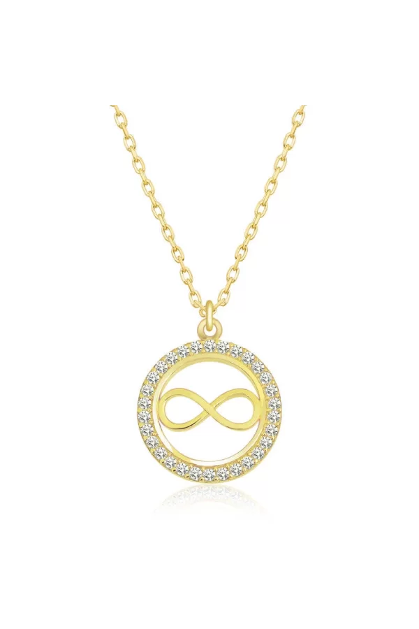Luz&Pos Gümüş Gold Minik Sonsuzluk Bayan Kolye