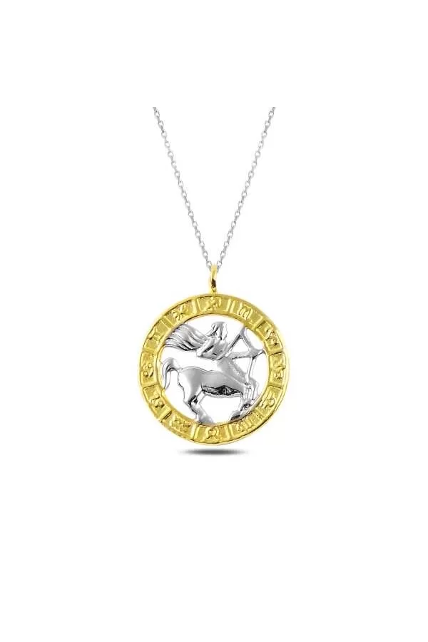 Luz&Pos ​gümüş Gold Yay Burcu Kolye