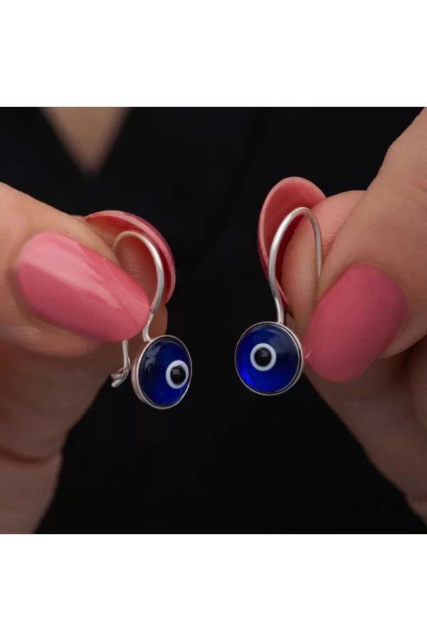 Luz&Pos Gümüş Sallantılı Nazar Kadın Küpe