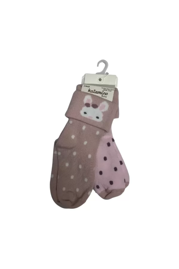 Luz&Pos Katamino Lintan 2li Bebek Soket Çorap K46272 Asorti