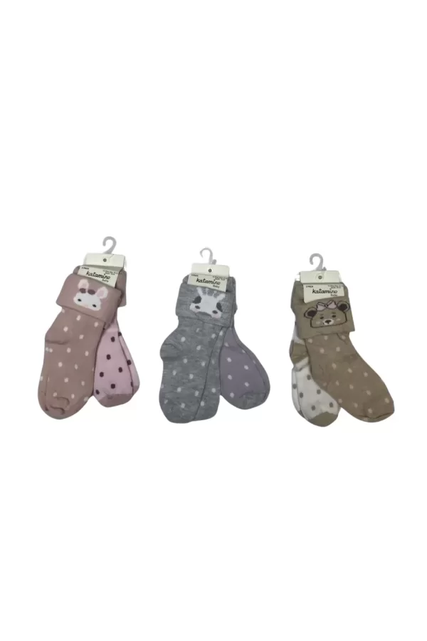 Luz&Pos Katamino Lintan 2li Bebek Soket Çorap K46272 Asorti