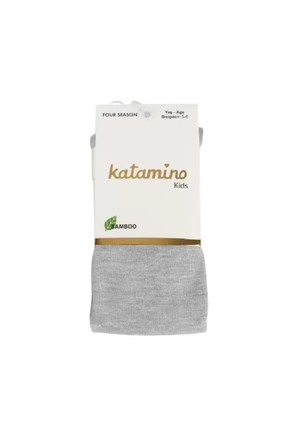 Luz&Pos Kız Bambu Külotlu Çorap  Gri
