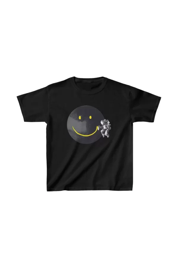Luz&Pos Unisex Çocuk Baskılı T-shirt - Siyah