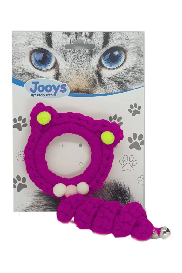 Markapet Jooys Zilli Kedi Örgü İpi 15 cm Pembe