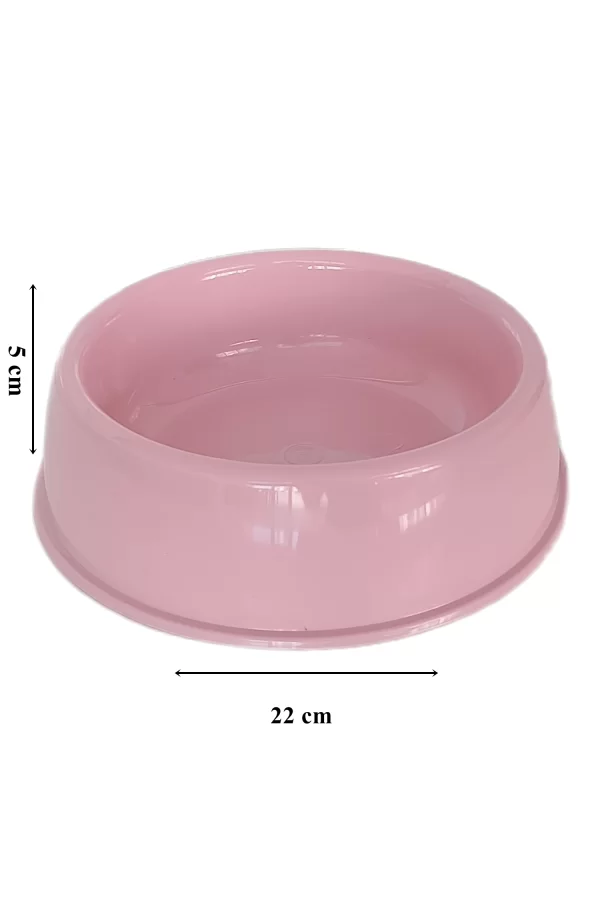 Markapet Kedi Köpek Plastik Mama Ve Su Kabı 20 cm - 200 ml Pembe